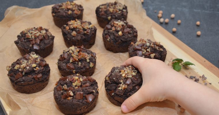 Шоколадные маффины из нута без муки и глютена